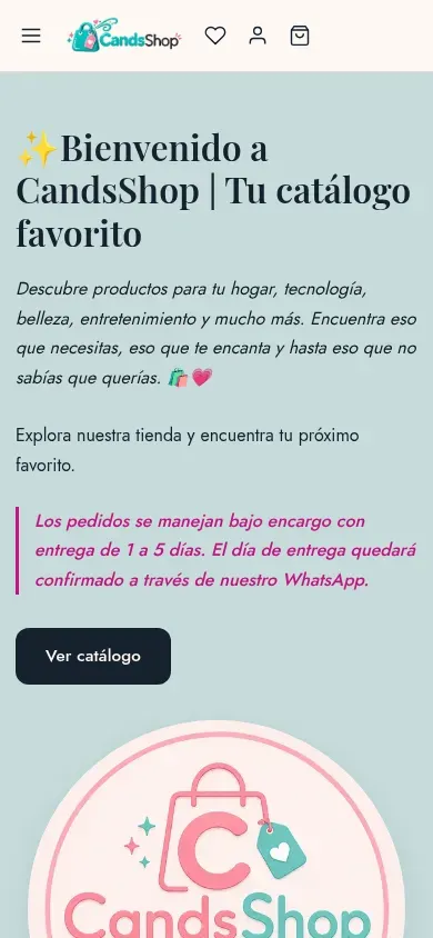 Mobile screenshot: candsshop.com