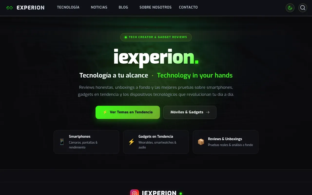 Desktop screenshot: iexperion.com