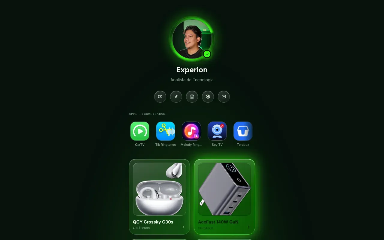 Desktop screenshot: tienda.iexperion.com