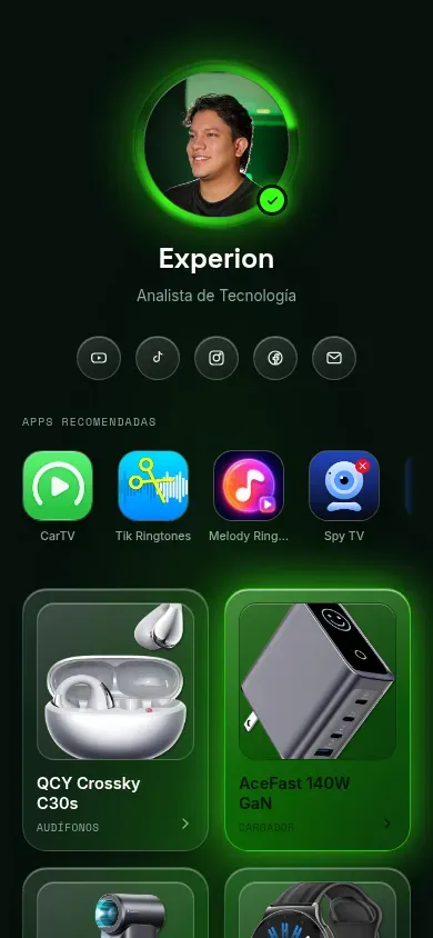Mobile screenshot: tienda.iexperion.com